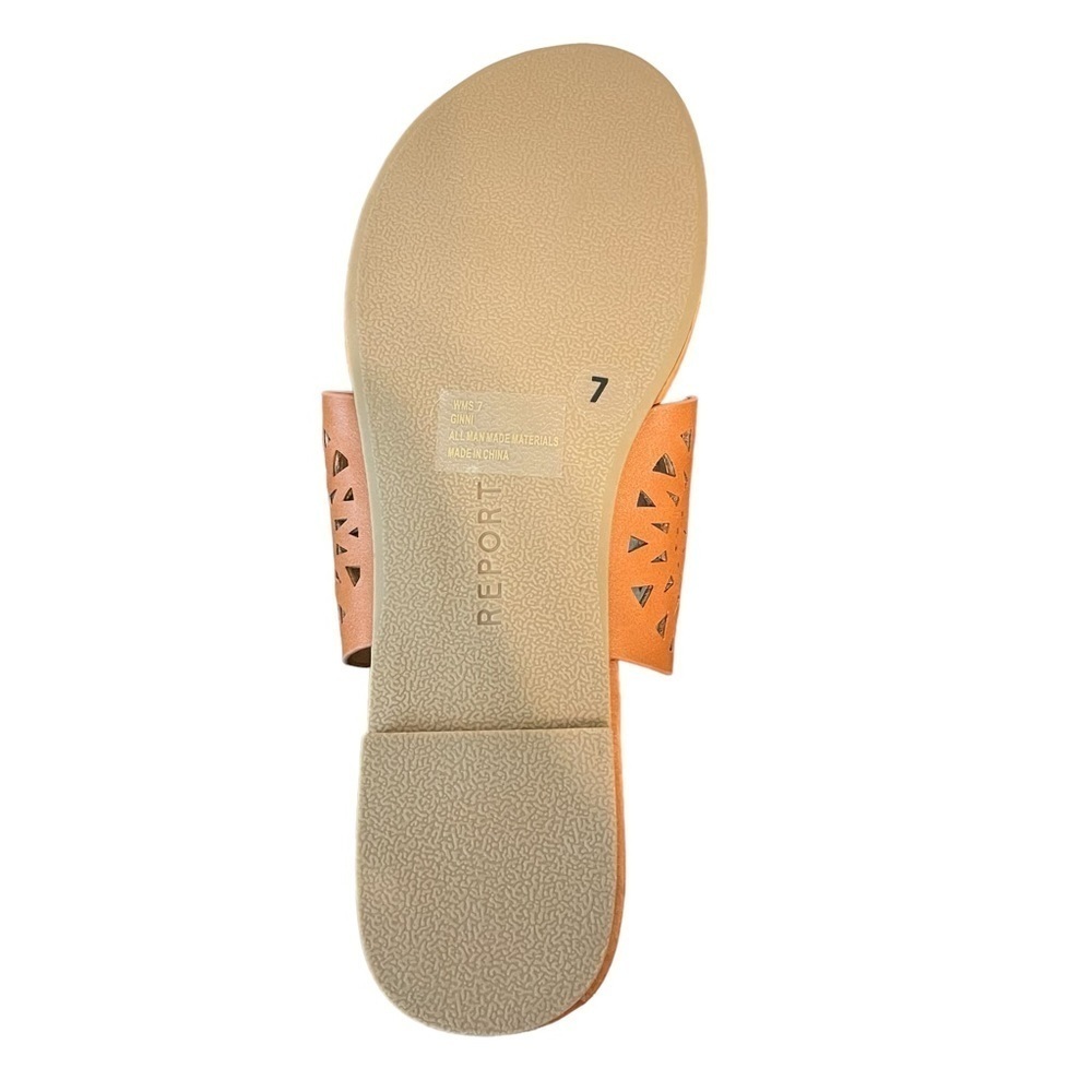Report Footwear Ginni Lazer or Laser Cut Sandals Cognac Size 7 - Picture 6 of 8